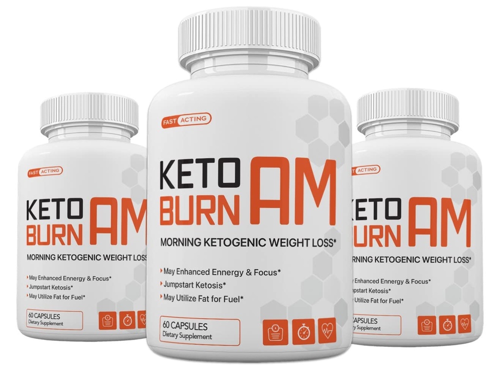 (Pack of 3) Keto Burn AM Morning Ketogenic Weight Management, Keto Burn pillid meestele ja naistele, 180 kapslit, 3 kuud pakkumine