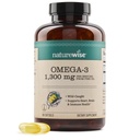 NatureWise Ultra Omega 3 kalaõli 2200 mg - triglütseriidvorm - sidrunimaitse - looduslikult püütud kalaõli + EPA & DHA - toetab aju ja südame tervist - haputu, mitte-GMO - 180 Softgels[3-kuu pakkumine]