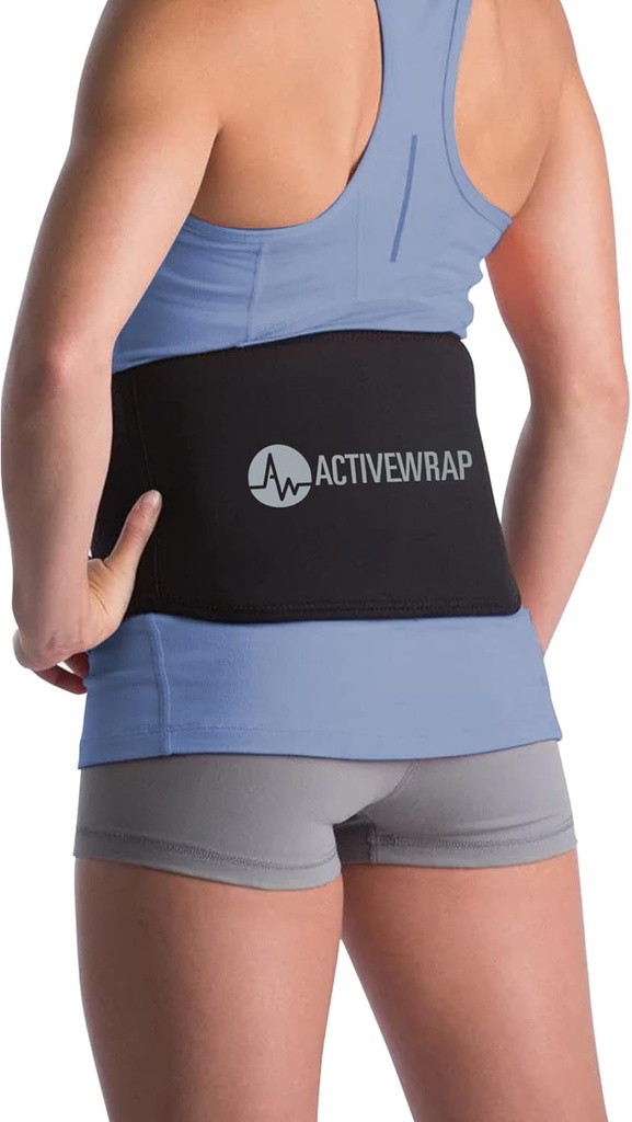ActiveWrap - Back Ice Pack seljavalu, turse, kõri, spasm, jäikus ja rohkem, korduvkasutatav jääpakend vigastuste kompressioon Strap, kasutamine kuuma ja külma ravi, väike / keskmine