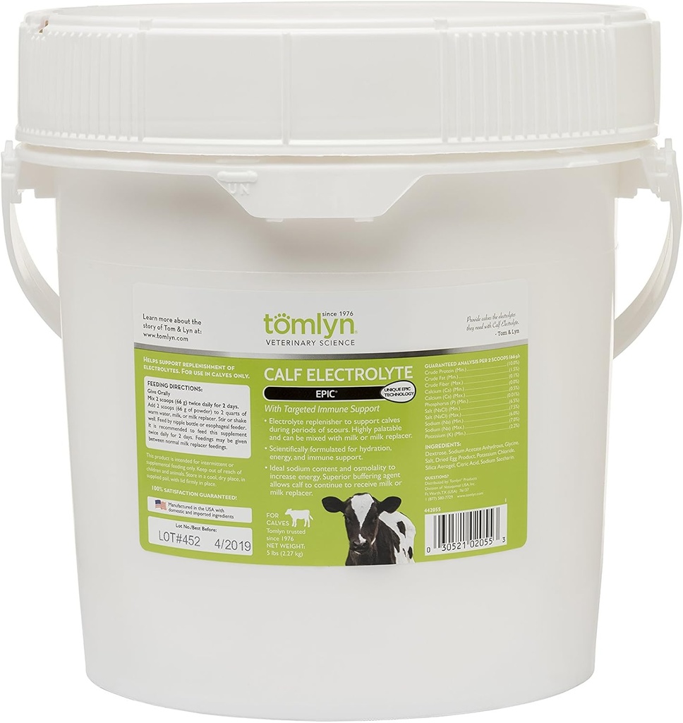 Tomlyn Epic Calfi elektrolüütide täiendus, 5 Lb