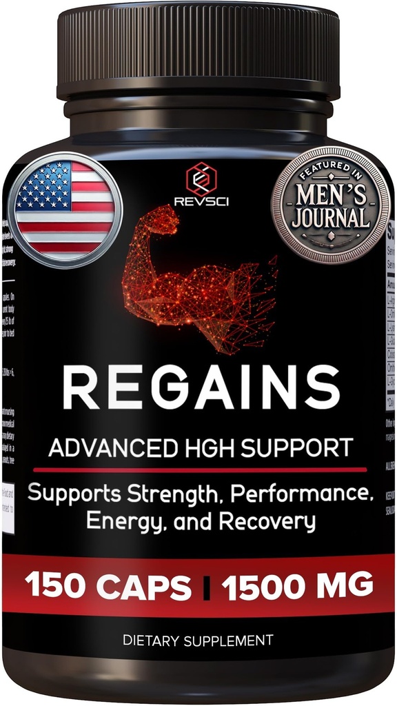 HGH täiendused meestele ja naistele - Regains Natural Anabolic lihaste kasvuhormooni meestele, lihaste ehitaja meestele, lihaste taastamise post treening täiendada, 150 valgu pillid