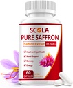 SCOLA Saffron Supplements, Pure 88.5mg Saffron Extract for Women & Men, Boost Energy, Joint Supplements, Vegan, Non-GMO, 60 Capsules