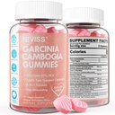 Sugar Free Garcinia cambogia Gummies 1000mg 95% HCA Pure Extract L-karnitiini, Vaarika Ketooni, kroomi, Green Coffee Bean Metabolism, 100% Orgaaniline ekstrakt, Vegan, Maasika Maitse 60 Cts