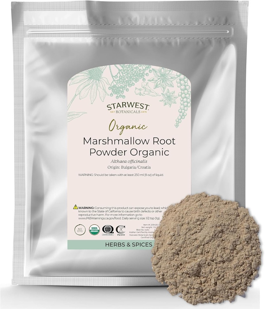 Starwest Botanicals Orgaaniline vahukommi juurepulber - kuivatatud maitsetaimed tee, kapslite ja taimsete segude jaoks, sertifitseeritud Kosher, Non-GMO - Bulk 1 lb kott