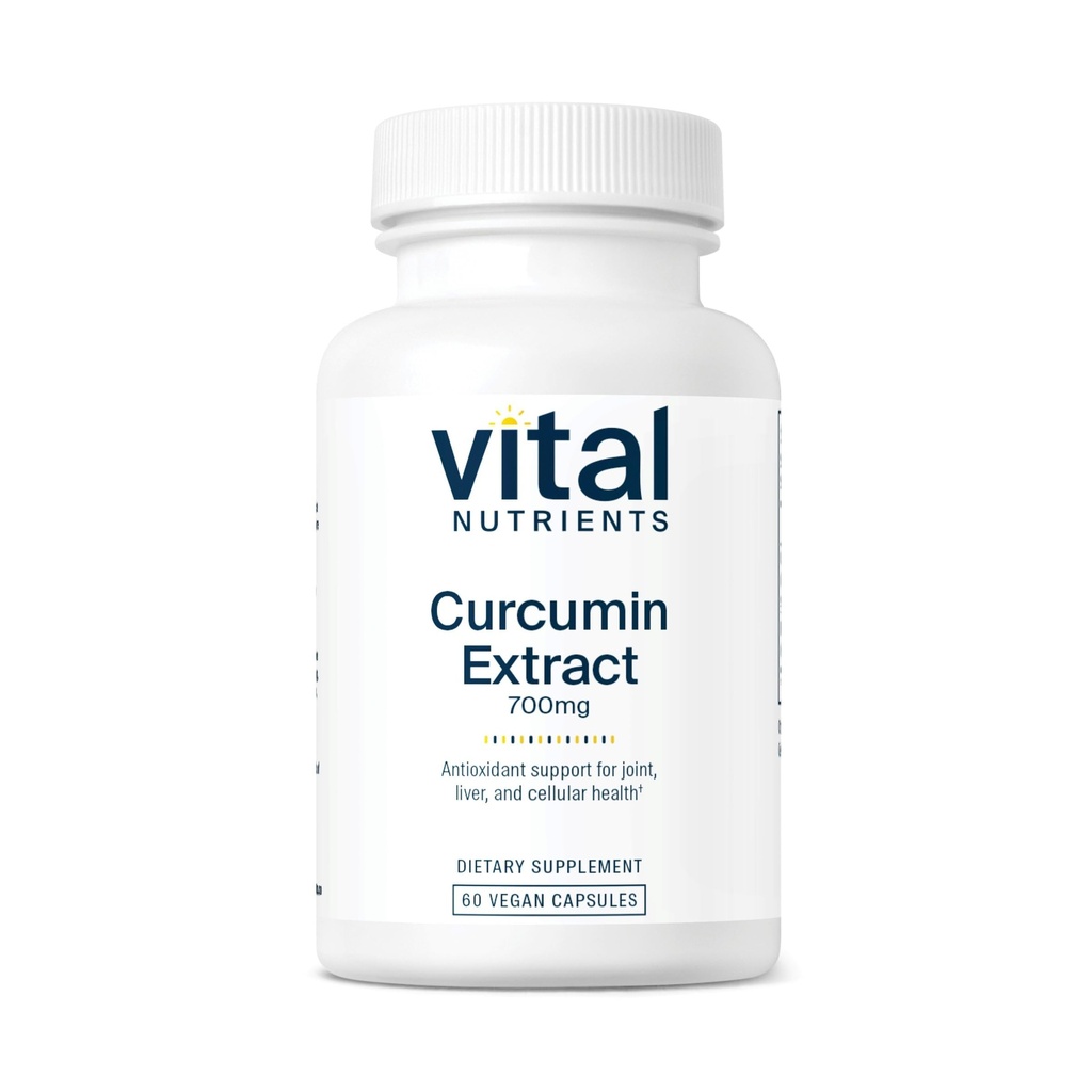Elutähtsad toitained Curcumin Extract 700mg | Vegan kurkumiini toidulisandid musta pipra ekstraktiga | Antioksüdandid liigese-, maksa- ja rakutervise toetamiseks * | Gluteen, piima-, sojavaba | 60 kapslit