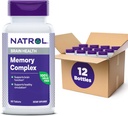 Natrol mälu kompleks Ginkgo Biloba 120mg ja B vitamiinid, toidulisand aju tervise ja mälu toetamiseks, 60 tabletti, 30 päeva pakkumine (pakk 12)