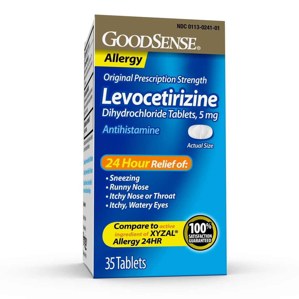 Hea meel Levotsetirisiin Dihüdrokloriid Tabletid , Antihistamiin , 5 mg , 35 loend ( 1 pakend )