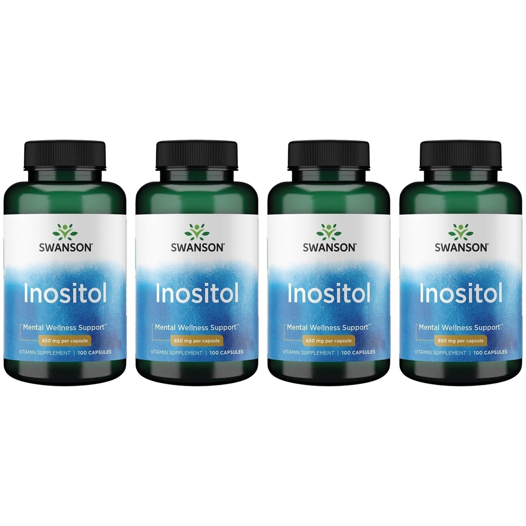 Swanson Inositool 650 Milligrams 100 kapslit ( 4 pakendit )