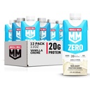 Lihaskude Nullvalk Shake, Vanilla Crème, 11 Fl Oz Karp, 12 Pack, 20g Valk, Nullsuhkur, 100 Kalorit, Kaltsium, Vitamiinid A, C & D, 4g Fiber, Energizing Snack, Pakend võib varieeruda, 12 Count (Pakk 1)