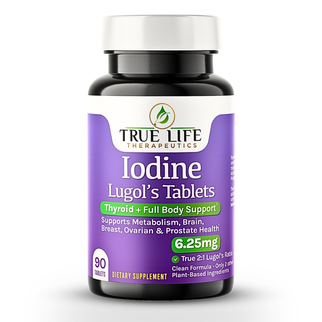 Lugoli joodi tabletid 6,25mg - täpne annus kilpnäärme ja energia toetus - ei ole raske vedelik, stabiilne kaaliumjodiidi lisand - 90 Ct, mitte-GMO, säilitusaineteta