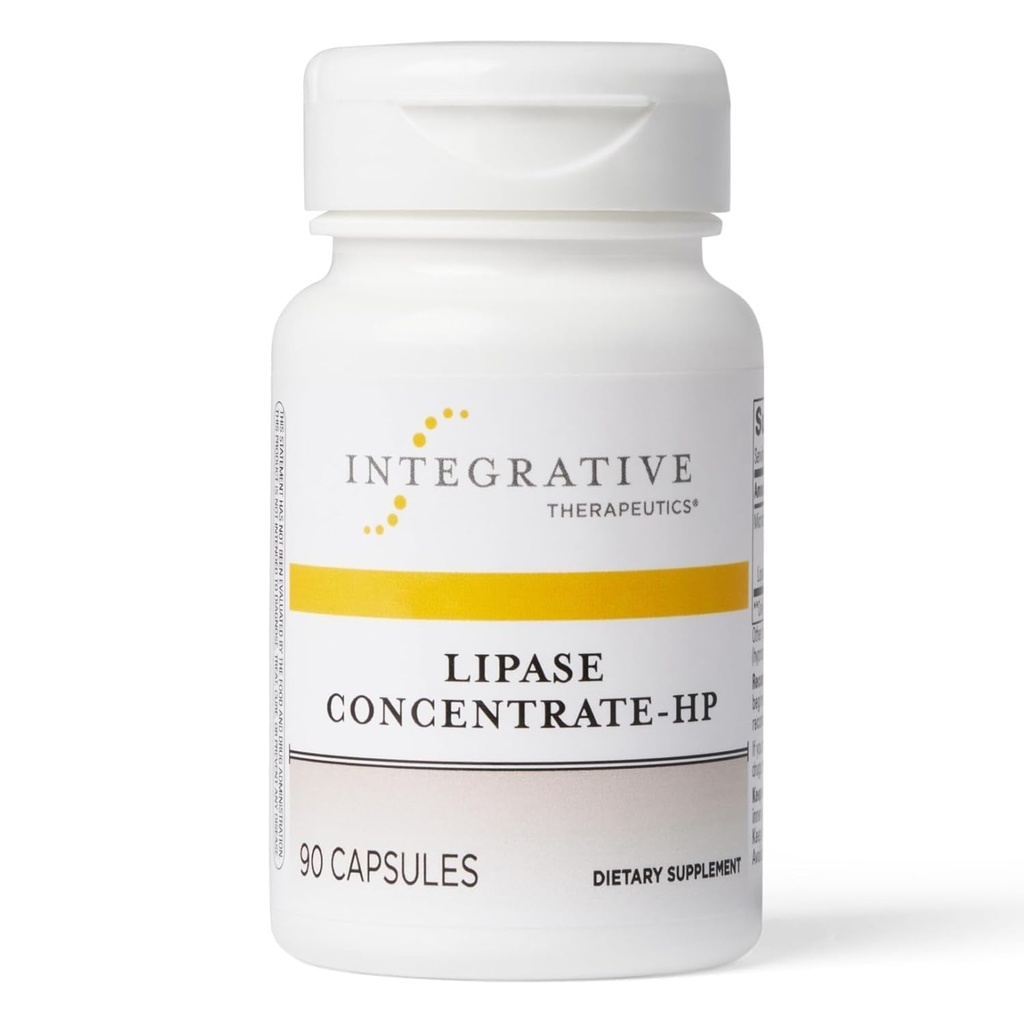 Integratiivsed teraapiad Lipaasi kontsentraat-HP - ensüümilisa rasvade seedimiseks - toitainete imendumine ja GI Tract Health Support * - piimavaba ja vegan - 90 loend (45 serveerimist)