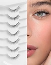 Looduslikud ripsmed Lühikesed ripsmed Natural Look False ripsmed Wispy Eye Lashes 10mm Väikesed ripsmed võltsitud ripsmed K50