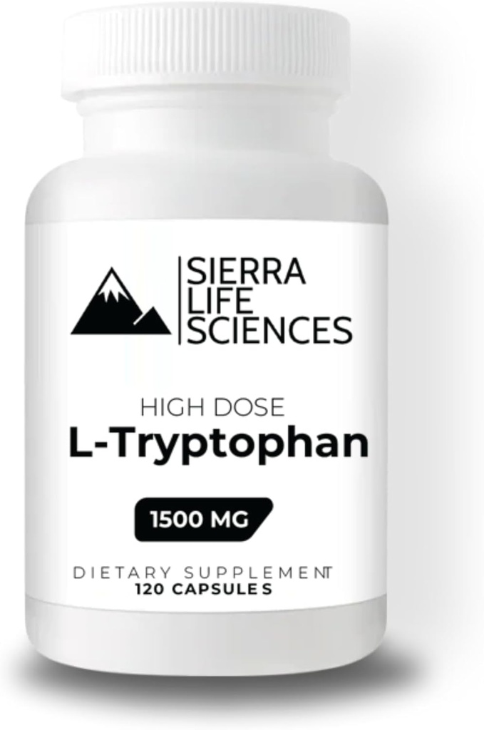 1500mg suure annusega L-trüptofaan Max kergesti neelatavates kapslites | gluteenivaba, mitte-GMO | 40 serveerimist (üksik)