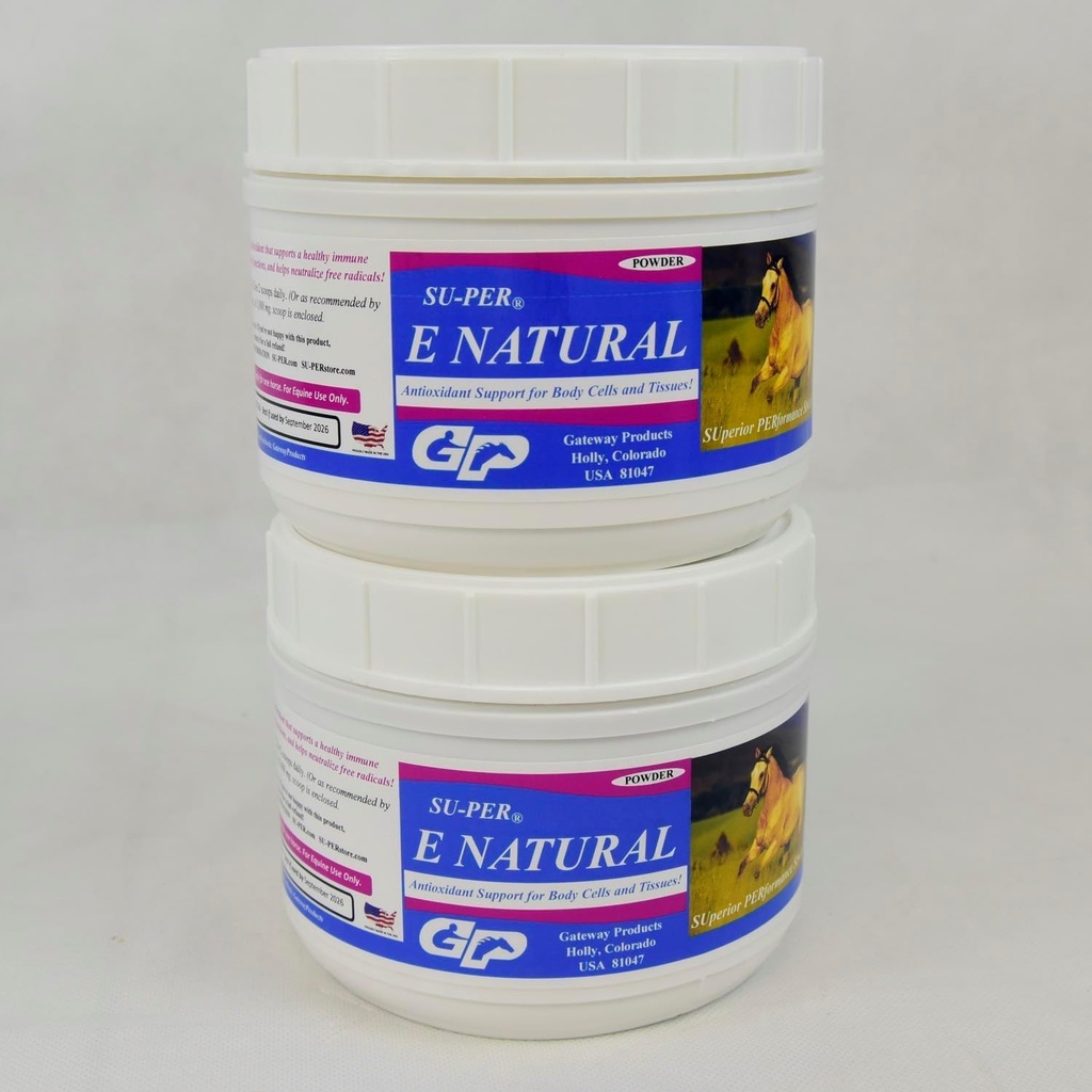 SU-PER E loodusliku hobuse E-vitamiini lisand - kontsentreeritud E-vitamiini lisand jõudlushobustele - 1 nael, (2 pakki)