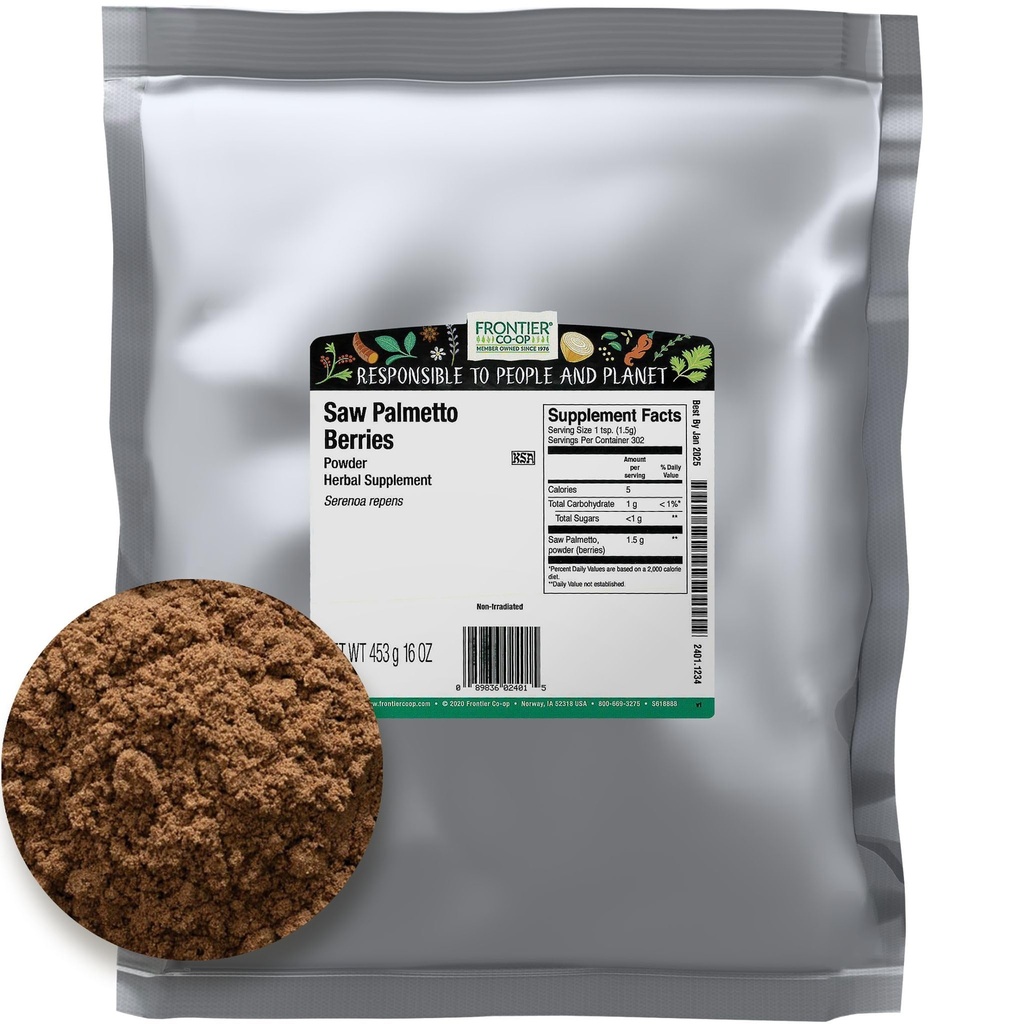 Frontier Bulk Saw Palmetto Marjad Pulber, 1 Nael