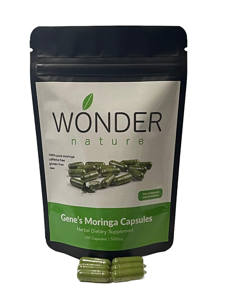 Gene's Moringa Fine Green Powder 100 Veg. Kapslid, kõrge potentsi, energia fookus ja hoiatus, suurendada immuunsüsteemi
