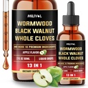 13in1 Wormwood Vedelik tilgad - 1900mg Black Walnut Wormwood Vedelik ekstrakt kogu nelgid ja rohkem - 60 päeva pakkumine - 2 Fl Oz