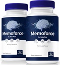(2 Pack) Memo Force pillid, avage oma täielik potentsiaal Memo Force kapslitega - toetab mälu, fookust ja kontsentratsiooni, tasakaalustatud tervise ja funktsiooni jaoks, ametlikud memojõu ülevaated (120 kapslit)