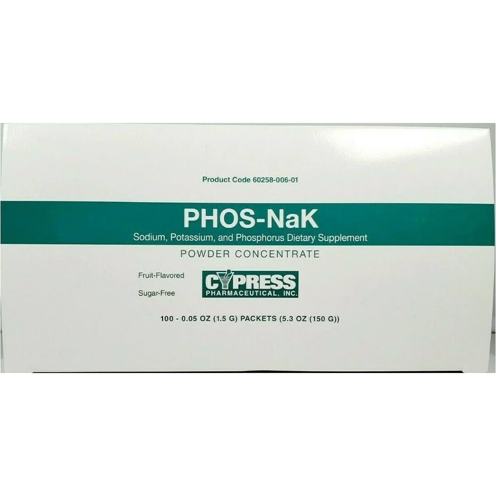 MCK27102700 - Cypress Pharmaceutical Phos- NaK Dietary Supplement Naatrium/ Kaalium/ Fosfor 160 mg – 280 mg – 250 mg Unit Dose, Oral Powder Concentrate Packet Fruit Maitse