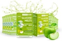 Glükoos SOS sulatatud valmistatud dekstroosipulber Natural Fruit Puree Sugar, Glükoosi Tabs, Sport Supplement, Fast Acting tabletid 10 individuaalne 15g Servings Green Apple