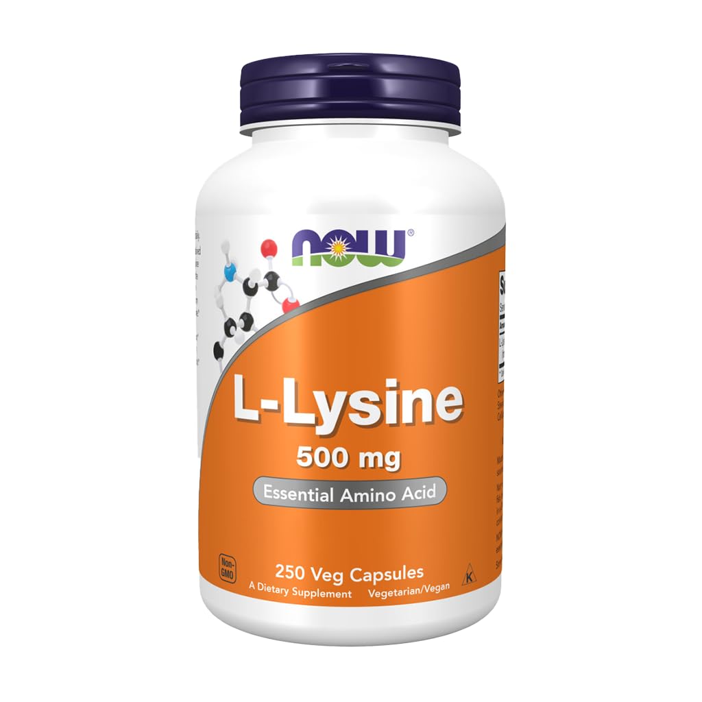 Nüüd Foods L-Lysine 500 milligrammi, 250 tabletti