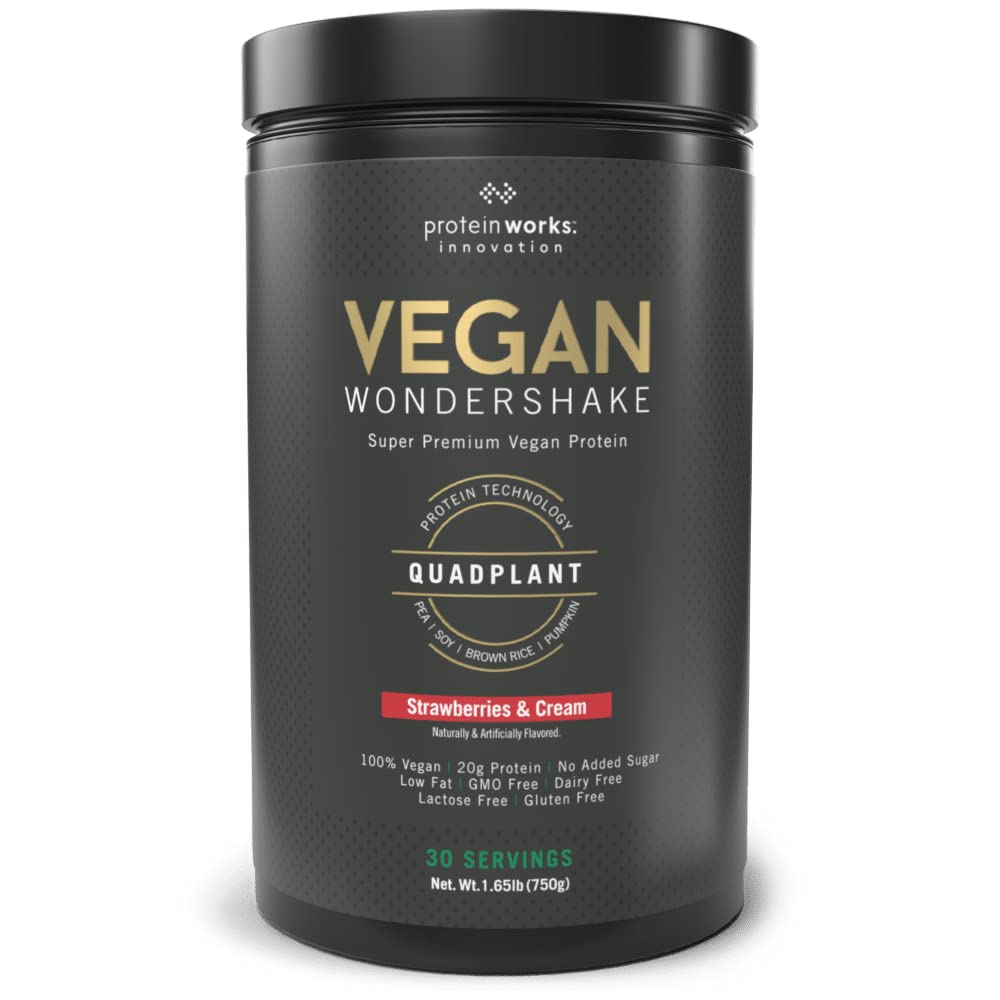 Valgutööd - Vegan Wondershake | Vegan Protein Shake | Super sile, Amazing Maitse | 30 Servings | Maasikad & Kreem