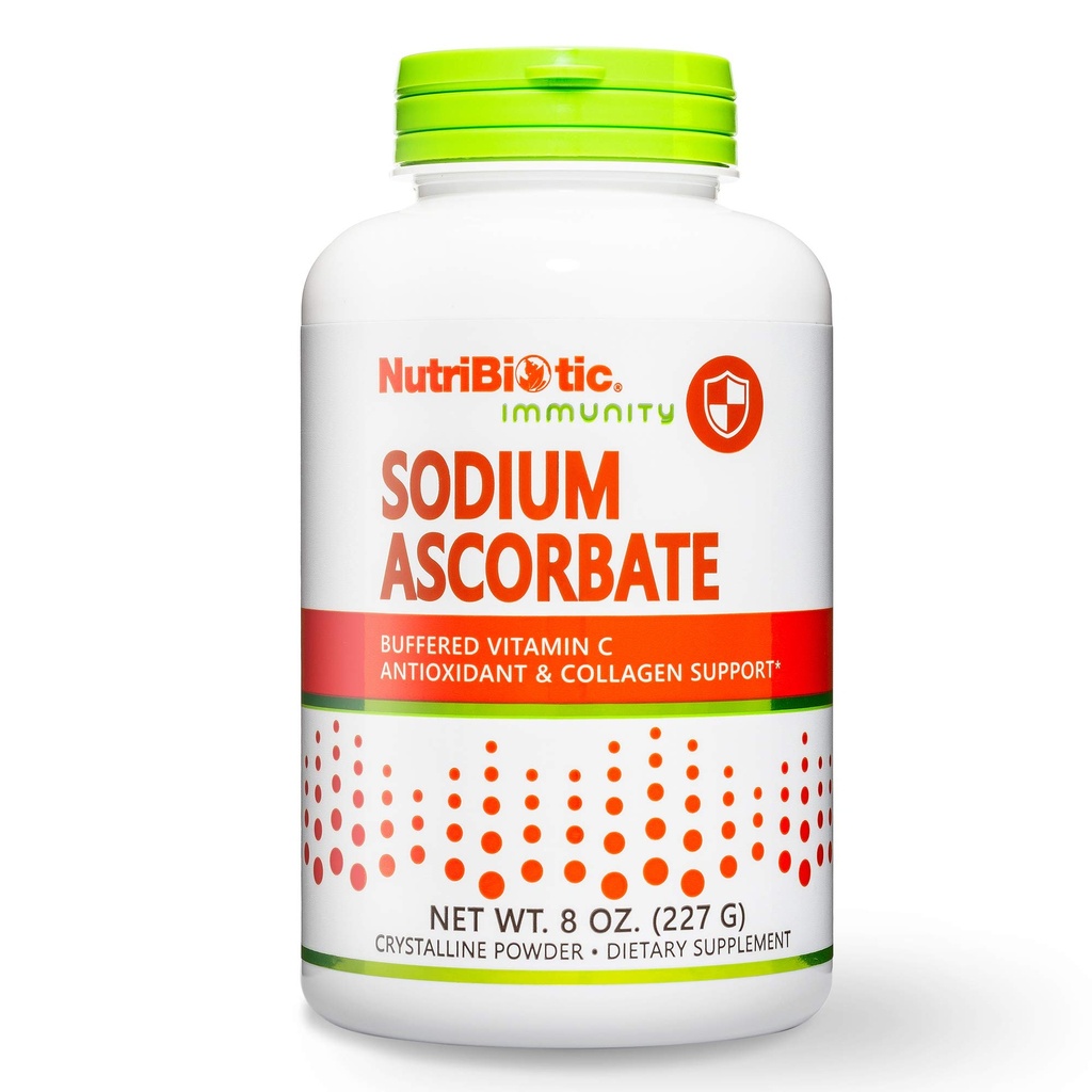 NutriBiotic - naatriumaskorbaat puhverdatud C-vitamiini pulber, 8 Oz | vegan, mittehappeline ja kergem seedimist kui askorbiinhape | oluline immuunsuse tugi ja antioksüdandid | Gluteen & GMO-vaba