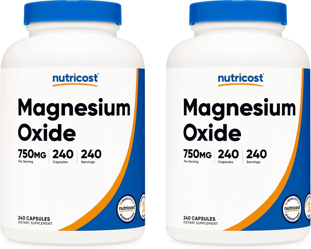 Nutrikost Magneesiumoksiid 750 mg, 240 kapslit (2 pudelit)