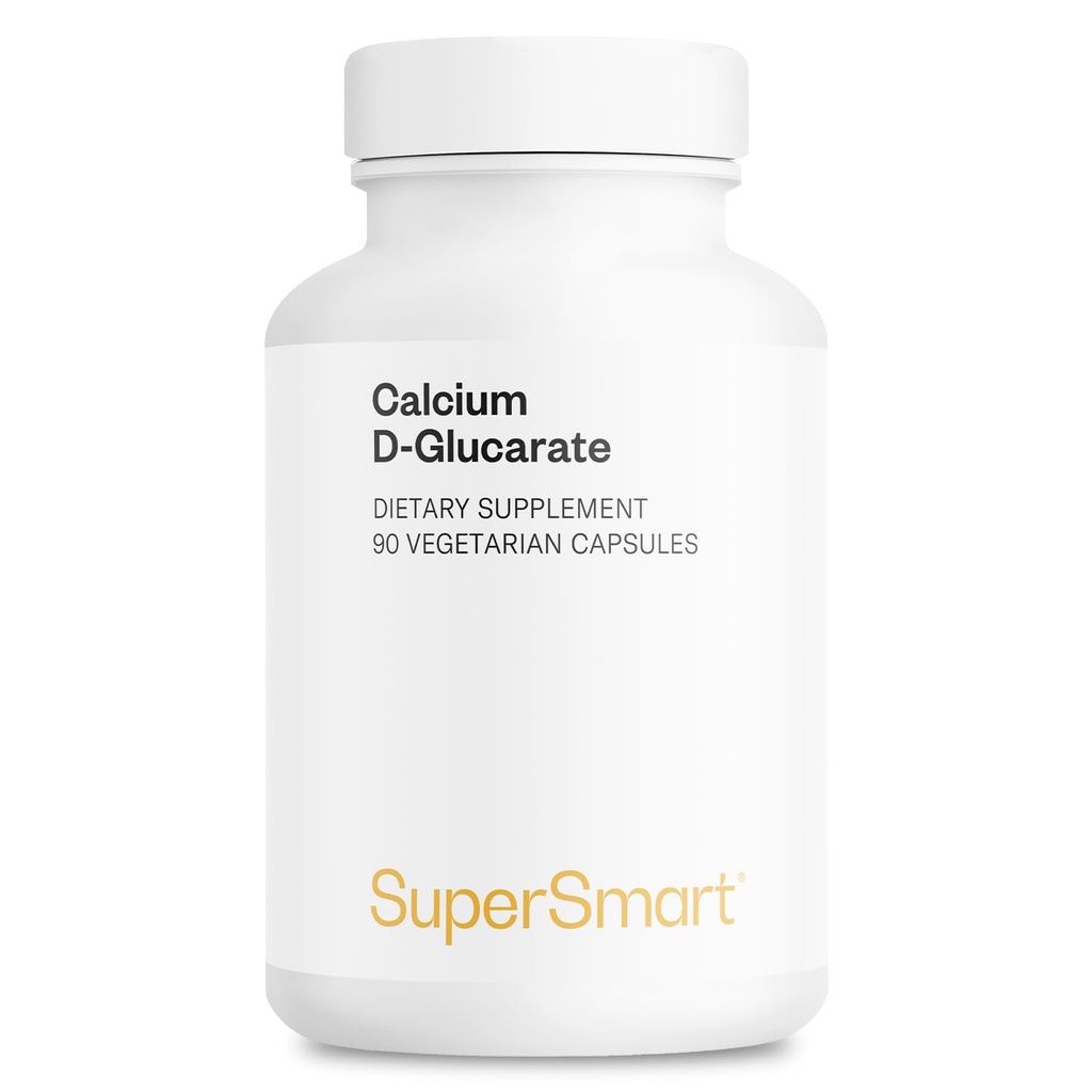 Supersmart - Kaltsium D-Glukaraat 1500 mg päevas - Antioksüdant & Detox Supplement | Mitte-GMO & Gluteenivaba - 90 taimekapslit