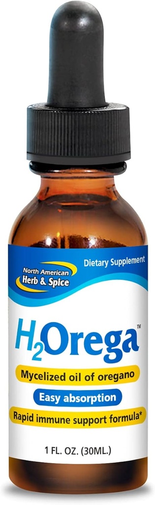 PÕHJA-AMEERIKA HERB & SPICE H2Orega - 1 fl. oz. - Oregano mütseliseeritud õli - kiire immuunsuse tugivalem - lihtne imendumine - mitte-GMO - 173 Servings