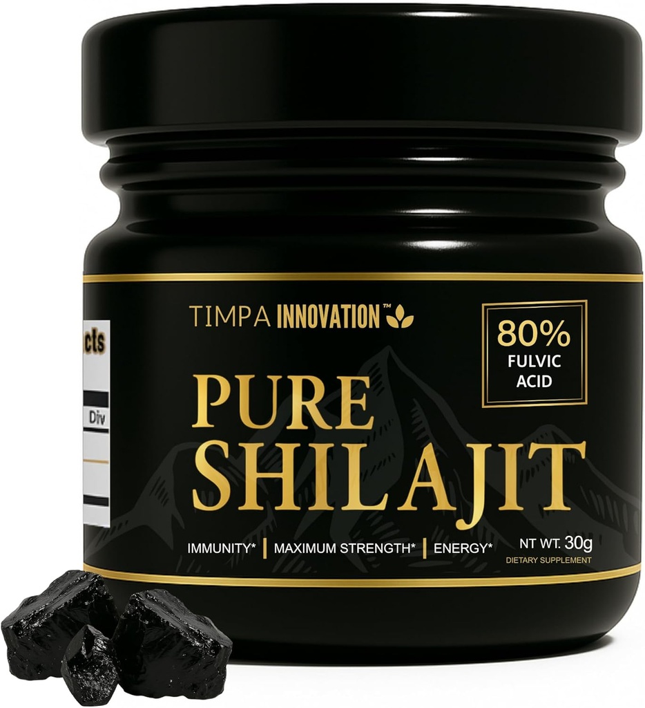 Autentne Himaalaja Shilajit Vaik, Chilajil para Hombre 100 Originaal, 100% puhas kuldne hinne Shilajit, 85+ jälgimineraalid ja 80% Fulvic Acid, meestele ja naistele 30g 50 Servings