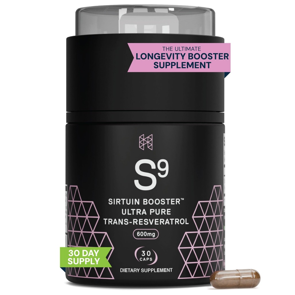 HPN Nutraceuticals SIRTUIN , 98% Ultra Pure Trans- Resveratrooli ekstrakt , Sirtuin Activator , 600 mg 98% Trans- Resveratrooli ekstrakt , 30 kapslit