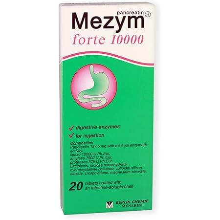 Grace nnvg Mezym Forte 10000, 20 tabletti (toidulisand, pankreatiini ensüümid seedimise toetamiseks)