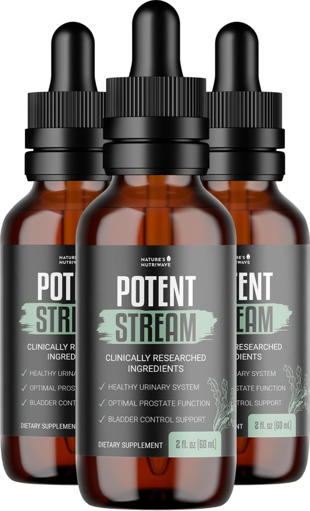 PotentStream tilgad - algne valem, looduslik vedelik toidulisand taimeekstraktidega | 100% looduslik, valmistatud USAs, 3 kuu pakkumine