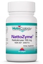 Nutrikoloogia NattoZyme - Nattokinaasi täiendus NSK-SD 2000 FU, 100mg, meestele ja naistele, hüpoallergeenne, valem südame toetamiseks - 60 taimetoitlust