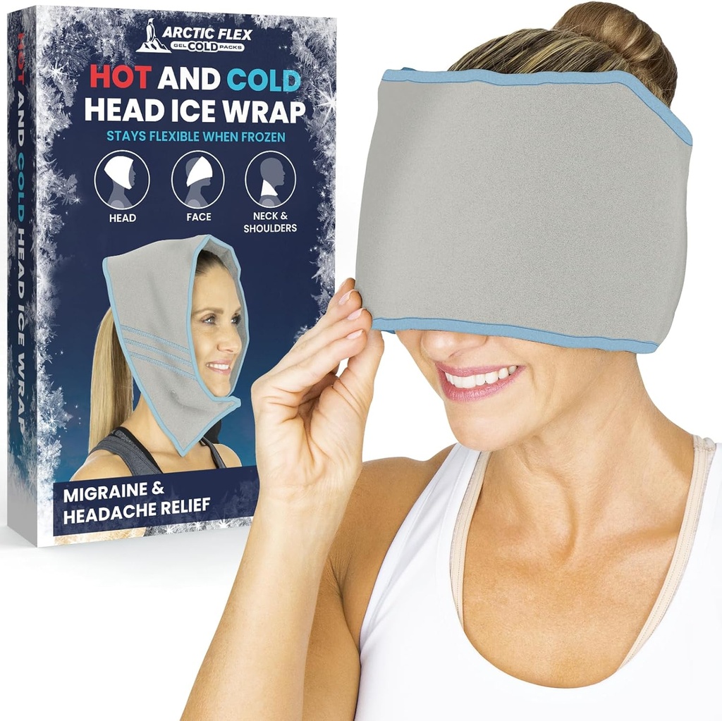Arktika Flex Migreen Peavalu Relief Jää Peamähis - Peavalu Jääpakendi kork - Paindlik Külm & Hot Gel Hat Silmamask Vigastuste Kaelale, Õlapinged Valu - Külmumine, Kuumusravi - Lapsed, Mehed, Naised