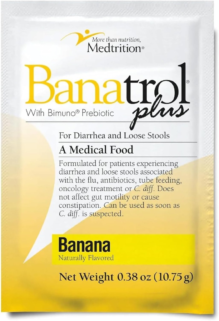 Banatrol Natural Anti-Diarröa koos prebiootikumidega, IBS-i leevendus, korduv kõhulahtisus, kliiniliselt toetatud meditsiiniline toit, mitte kõhukinnisus (banaan)