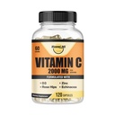 Vitamiin C 2000MG, tsink 40 mg, vitamiin D3 5000 RÜ, Echinacea Extract, Rose Hip, Immune Support for Adults & Kids, Immune Booster, 120 Vegan Caps, 60 päeva pakkumine, Non GMO, No Filler