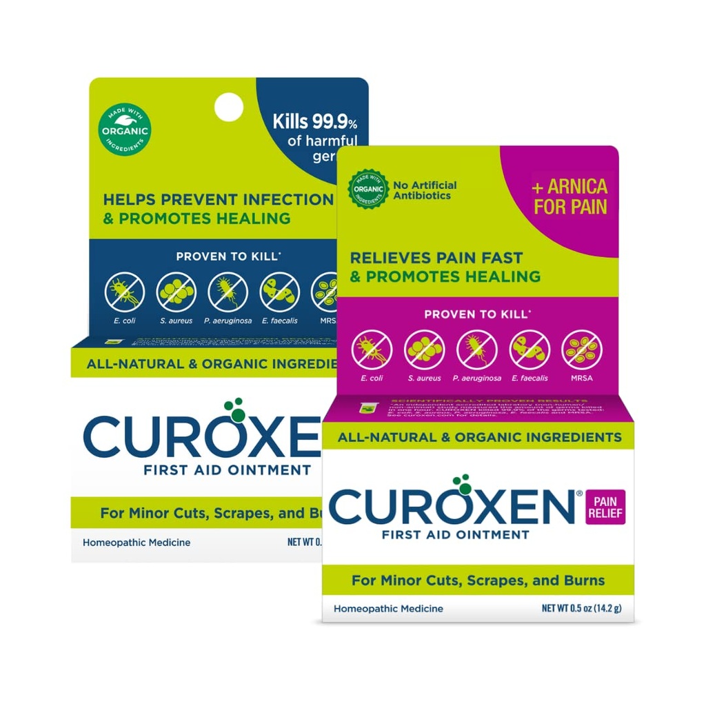 CUROXEN esmaabi salvikomplekt | Looduslikud ja orgaanilised koostisosad | 2 pakendikomplekt