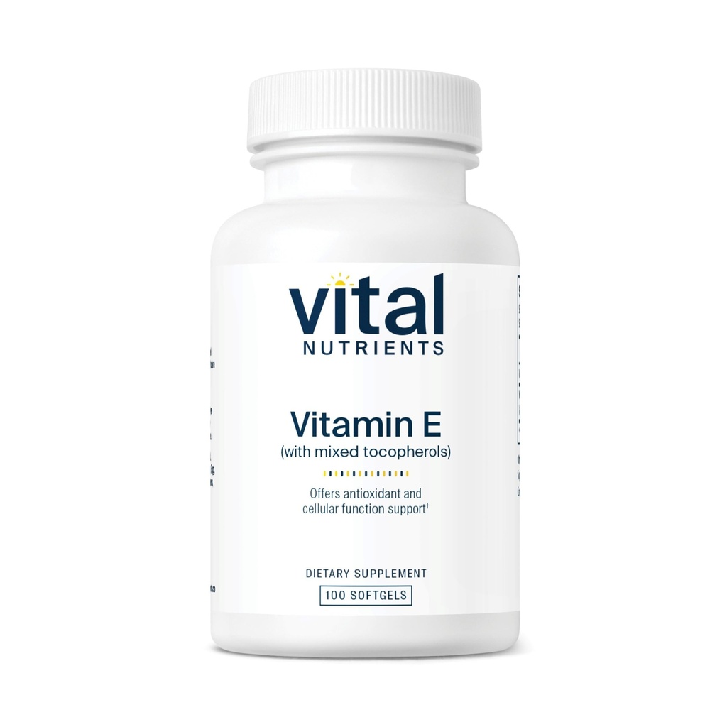 Elutähtsad toitained E-vitamiin segatud tokoferoolidega | Potentsiaalsed antioksüdandid E-vitamiini toidulisandid südame-veresoonkonna tervise toetamiseks * | Gluteeni- ja piimavaba | Mitte-GMO | 100 softgelit