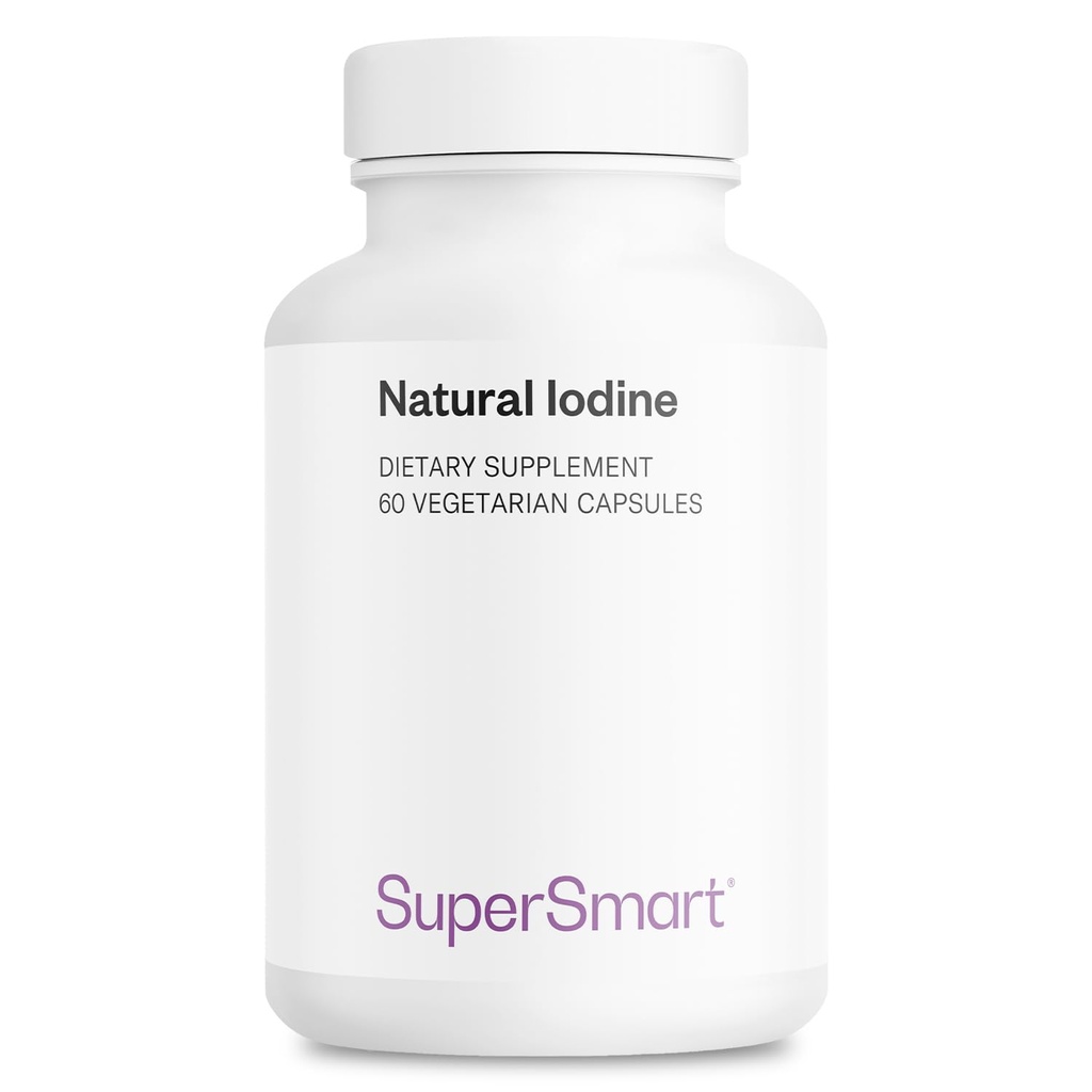 SuperSmart - looduslik jood 1000mg päevas (Patented & High Strength) - Puhas merekella joodilisand - 650 ppm joodi | Mitte-GMO & Gluteenivaba - 60 taimekapslit