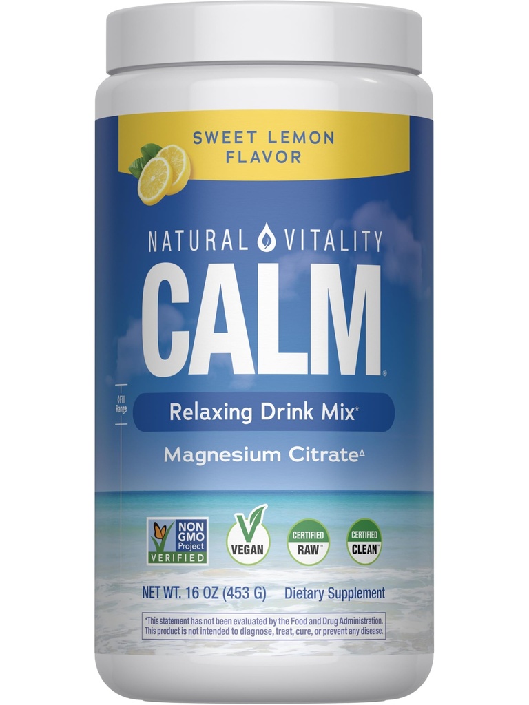 Natural Vitality Calm, Magnesium Supplement, Anti-Stress Joogi Segu Pulber, Gluteenivaba, Vegan & Non-GMO, Sweet Lemon, 16 oz