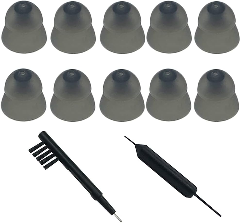 Smokey Kuulmisabi Power Domes Sulge Domes Kõrva näpunäited ReSound sure Fit Style RIC RITE ja Open Fit BTE kuulmisvõimendi puhastusvahenditega Brush Cleaner ja kandekott (Smokey, Medium)