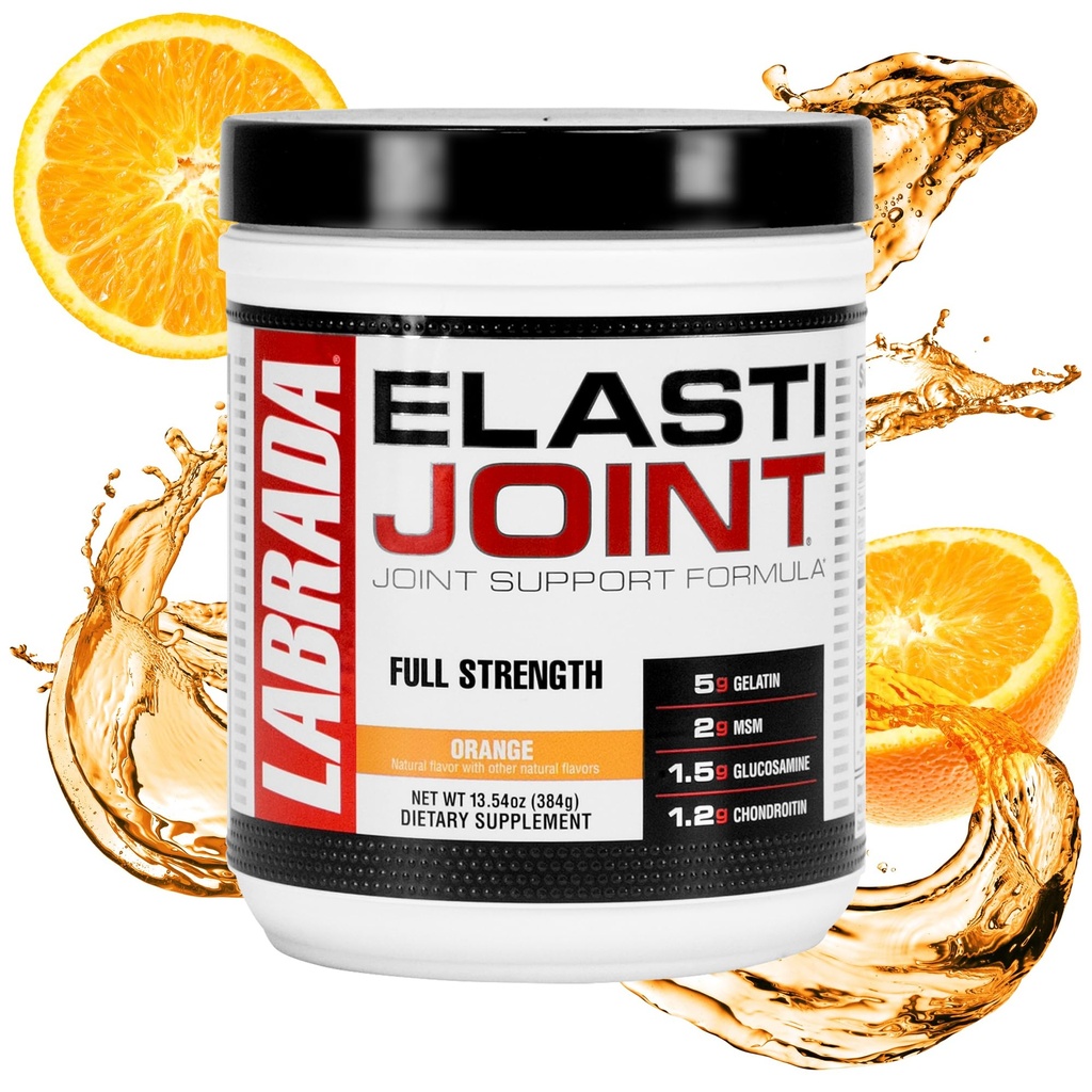 Labrada Toitumine Elastijoint, Oranž maitse, Glükosamiini ühine tugi täiendada pulber meestele ja naistele, ühine abi ja luu tervise täiendada MSM, glükosamiin Chondroitin MSM gluteenivaba