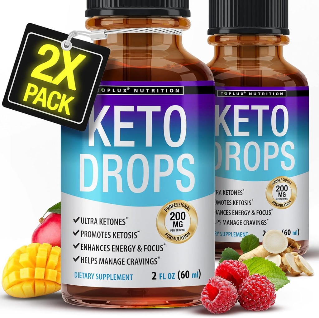 Toplux Keto Dieet pillid Ketogenic Supplement - Premium valem, et toetada ketoosi, parem imendumine Vedelik, gartsiinia Cambogia, meestele ja naistele