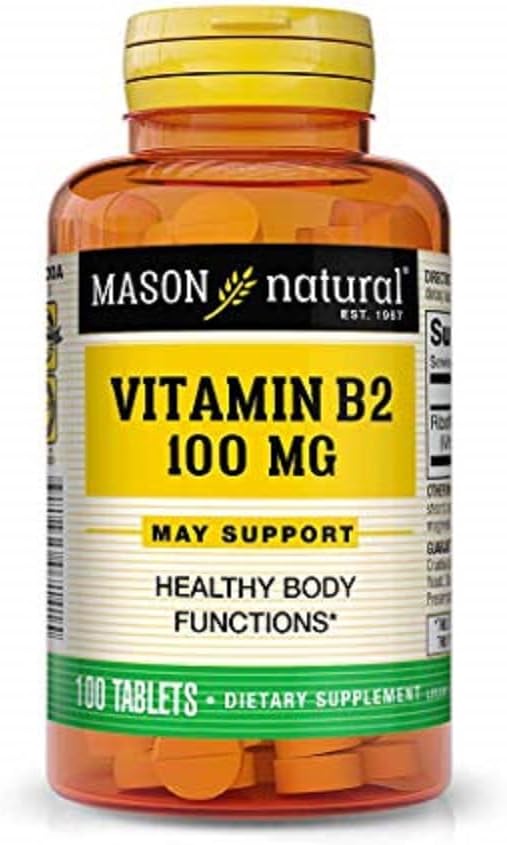 Mason Vitamiinid Mason Natural B2 100mg tabletid, 100 Count