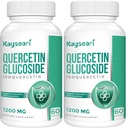 Quercetin Glükosiidi 1200 mg toidulisandid - isokretsetiin koos 6X biosaadavusega, 120 Veggie kapslit, sisaldavad musta pipart & Rutiini Maxi imendumiseks