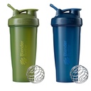 BlenderBottle Classic Shaker Bottle Perfect Protein Shakes ja Pre Workout, 28-Ounce (2 Pack), Moss ja Merevägi