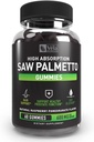 Saw Palmetto Gummies kompleks meestele ja naistele | Juuste kasvu täiendada | Kuseteede funktsiooni tugi, eesnäärme funktsiooni tugi | DHT Blocker | 60 Gummies